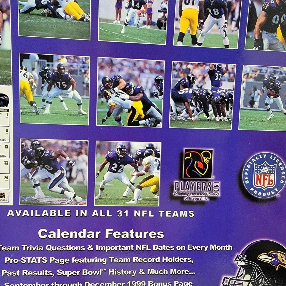 NFL Baltimore‎ Ravens 2000 Team Calendar Turner and Company 12